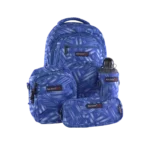 Red Rock 4Pcs Blue & White 6 Zippers Backpack Set