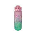 Unicorn-Design Pink & Aqua Water Bottle