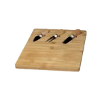 Wooden Rectangular Pizza Tray With 3 Accessories