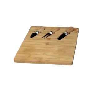 Wooden Rectangular Pizza Tray With 3 Accessories