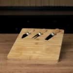 Wooden Rectangular Pizza Tray With 3 Accessories1