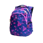 Bentley 46cm XO Design Navy & Pink 3 Zippers Backpack