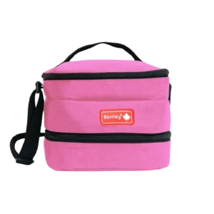 Bentley Pink 2 Zippers Lunch Bag