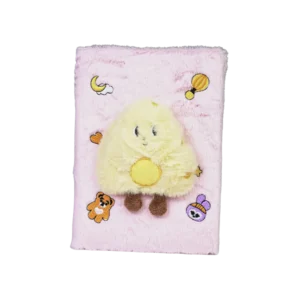 Chick Design Yellow Furry Notebook