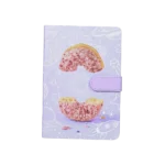 Donut Design Purple Notebook with Lock