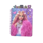 Fancy Barbie Design Purple Spiral Notebook