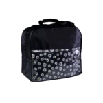 Flowers Theme Black Lunch Bag