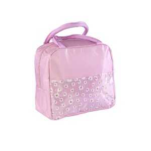 Flowers Theme Pink Lunch Bag