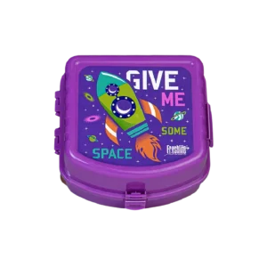 Freshlife 14x9cm purple space lunch box