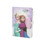 Frozen Design Purple Notebook with Lock & Pen