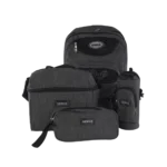 Genius 46cm Dark Grey 5 Zippers Backpack Set