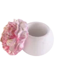 Gypsum Red Pot With Flower Sculpted Lid1