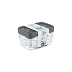 Hobby Life 0.3L Black Rectangular 3Pcs Trend Storage Boxes