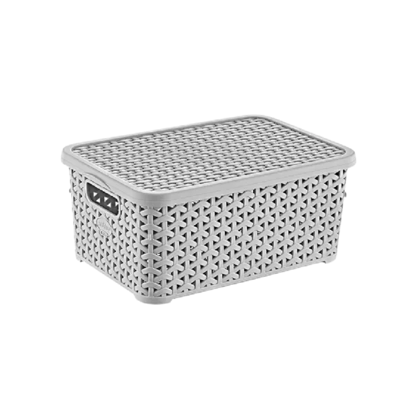 Hobby Life 6l Grey Rattan Lid Box