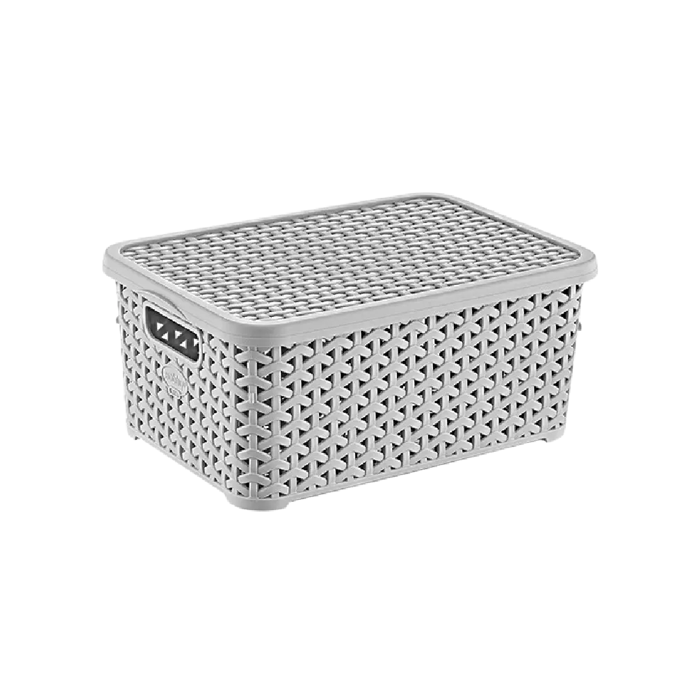 Hobby Life 6l Grey Rattan Lid Box