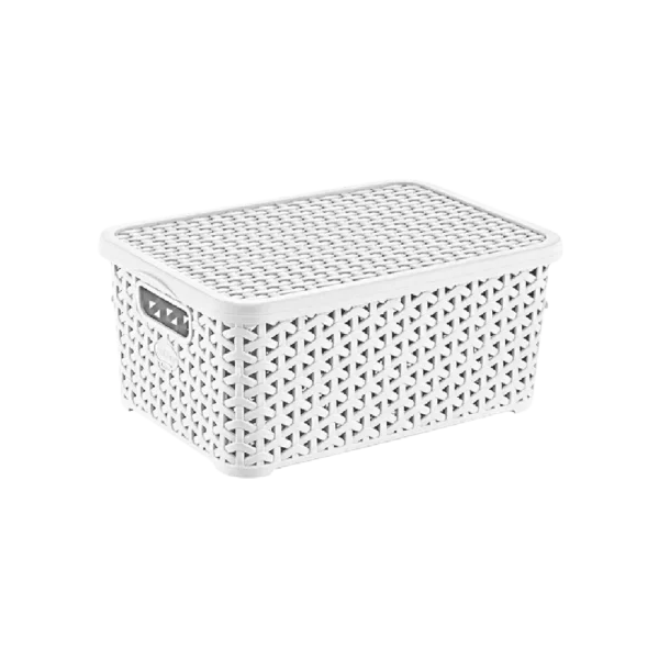 Hobby Life 6l White Rattan Lid Box