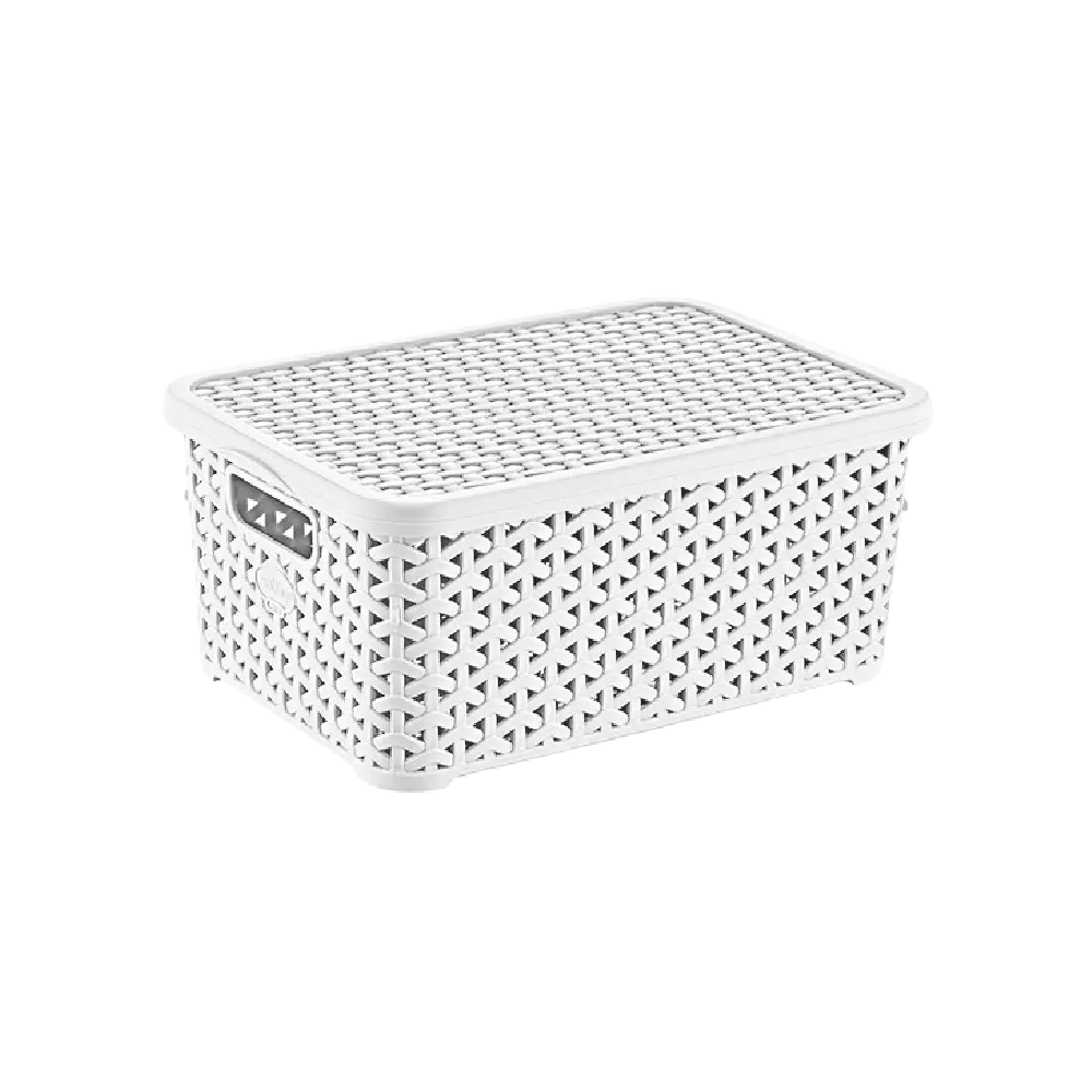 Hobby Life 6l White Rattan Lid Box