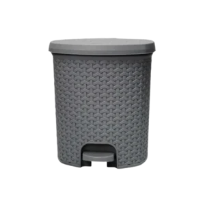 Hobby Life Grey 11.5l Rattan Pedal Dustbin