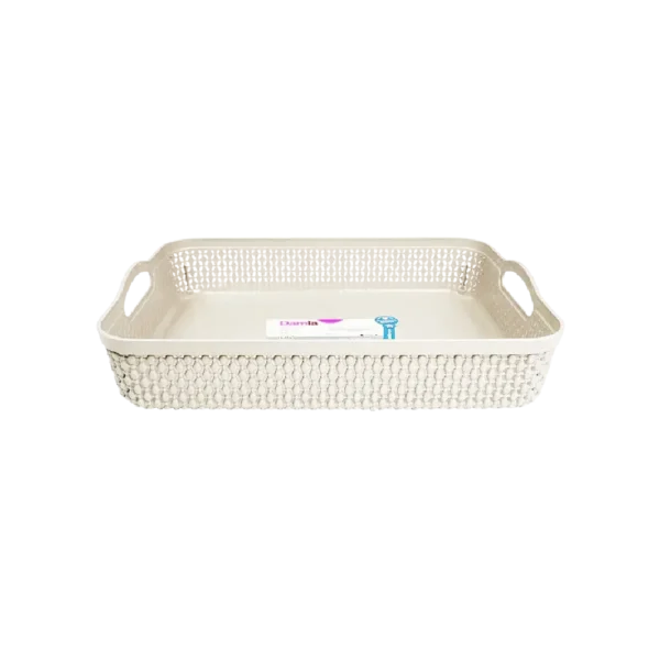 Hobby Life Off White Raindrop Flat Basket