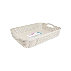 Hobby Life Off White Raindrop Flat Basket1