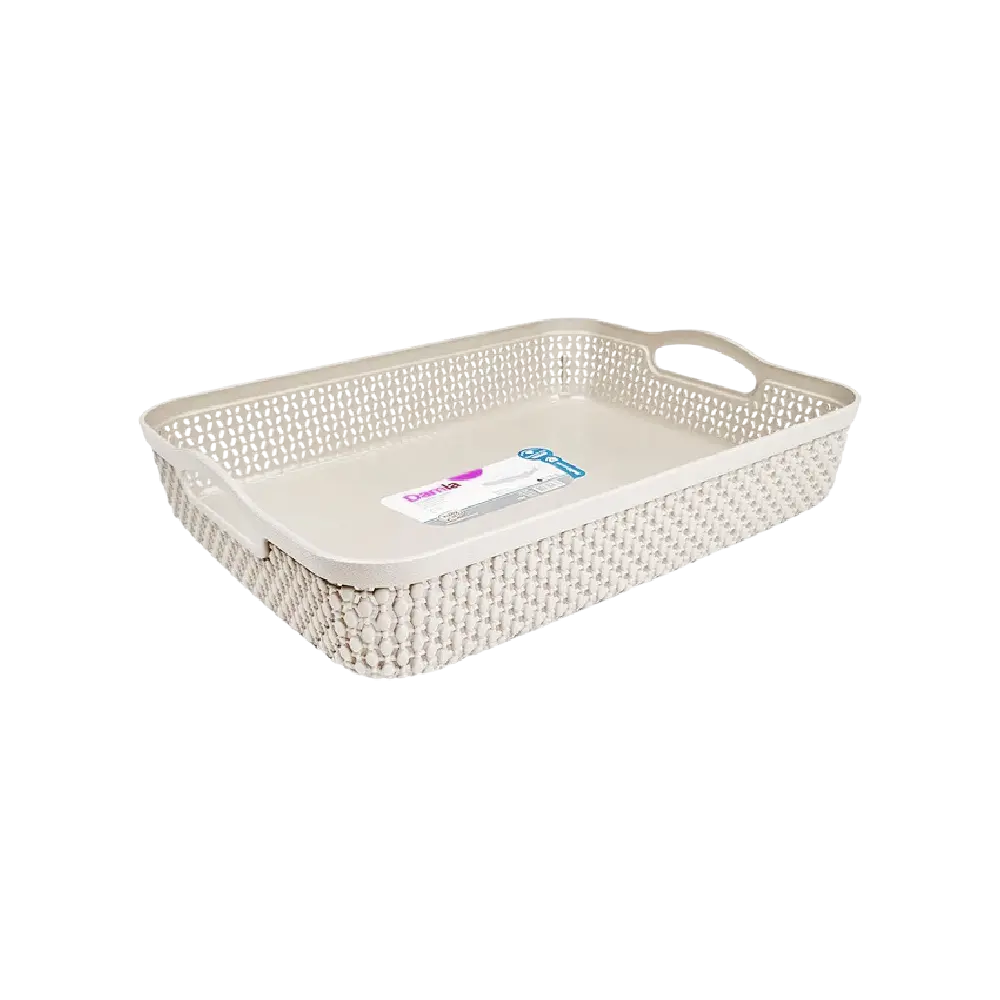 Hobby Life Off White Raindrop Flat Basket1