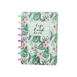 Leaves Design Green Spiral Notebook