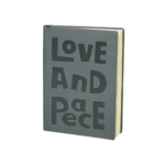 Love & Peace Design Small Grey Notebook