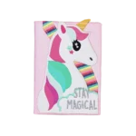 Magical Unicorn Design Pink Furry Notebook