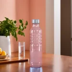 Momaz 0.75l Wave Design Pink Transparent Water Bottle1