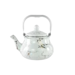 Momaz 1.5l Marbled Design White & Gold Tea Pot