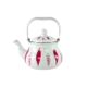 Momaz 1.5l Tulip Design White & Red Tea Pot