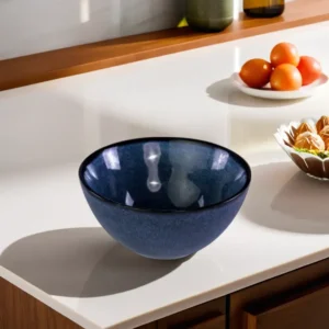 Momaz 12.5x6cm Porcelain Navy Blue Round Bowl1