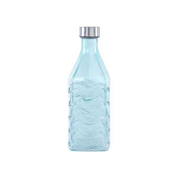 Momaz 1l Wave Design Blue Transparent Water Bottle