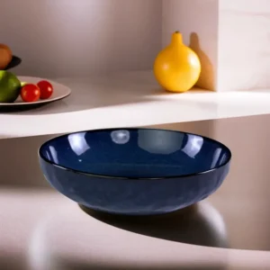 Momaz 20.3x5cm Porcelain Navy Blue Deep Plate1