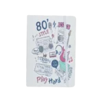 Musical Theme White Notebook