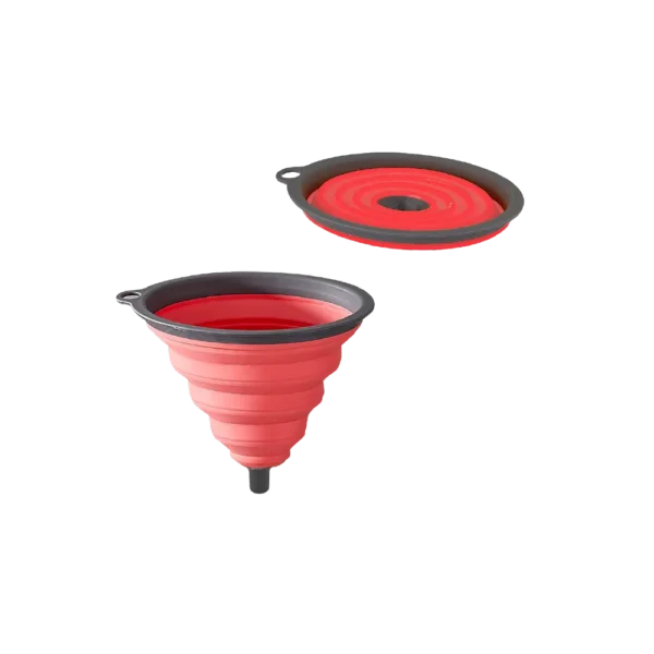 Qlux light red collapsible funnel