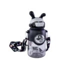 Rabbit Black Transparent Water Bottle