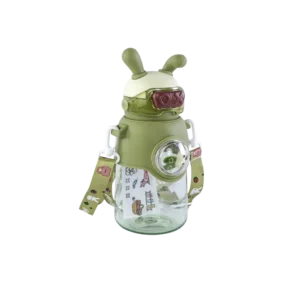 Rabbit Green Transparent Water Bottle