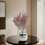 Reddish Brown 7.5cm Fern Plant With Silver Vase1