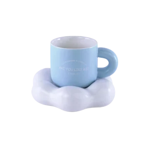 Ceramic Blue Mug With Cloud Base