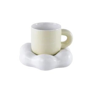 Ceramic Yellow Mug With Cloud Base