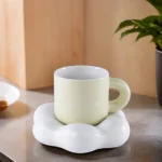 Ceramic Yellow Mug With Cloud Base1