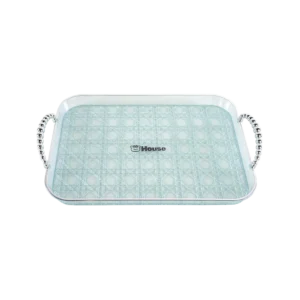 Momaz 3pcs Plexi Lattice Pattern Design Blue Trays Set