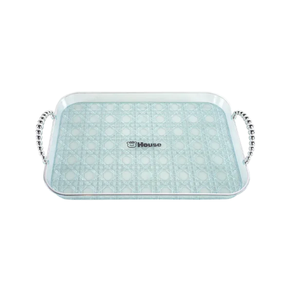 Momaz 3pcs Plexi Lattice Pattern Design Blue Trays Set