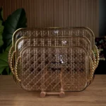 Momaz 3pcs Plexi Lattice Pattern Design Trays Set1