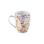 Porcelain Flowers Design 350ml White Mug