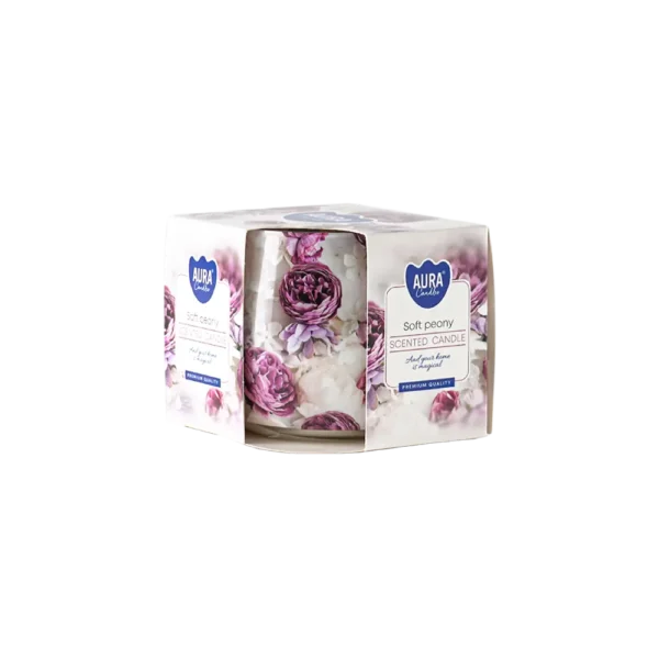 Aura Soft Poeny Scented Candle2