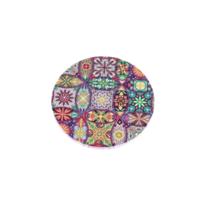 Circular 10cm Floral Mandala Design Porcelain Trivet