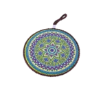 Circular 16cm Mandala Patterned Yellow & Blue Porcelain Trivet