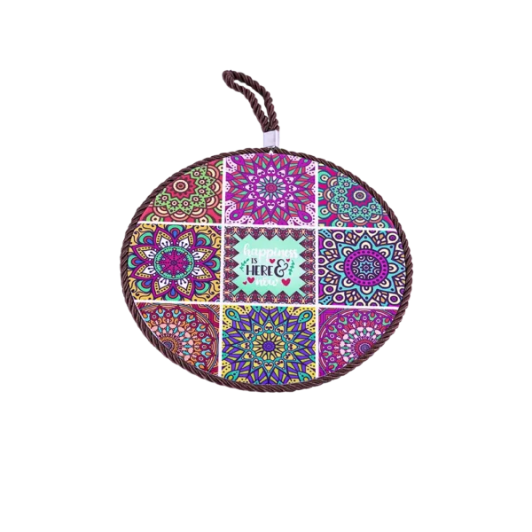 Circular 18cm Happiness Design Porcelain Trivet